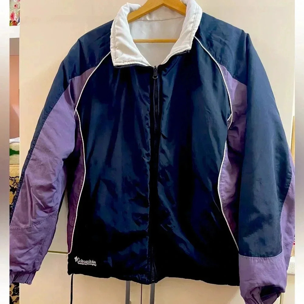 vintage Columbia Sportswear Women Water Resistant reversible Coat jacket Size XL